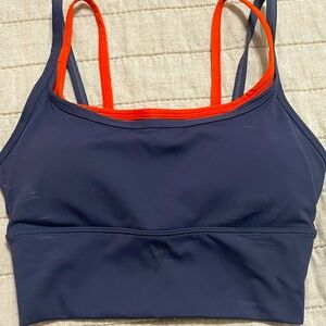 Sports bra navy and orange